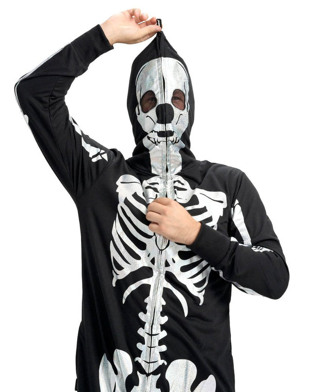 Men's Shimmer Skeleton Costume