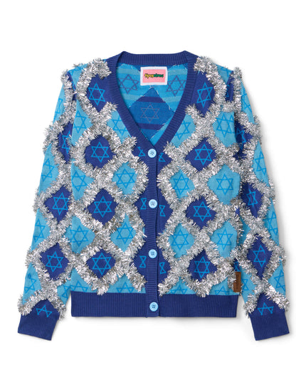 Women's Hanukkah Tinsel Cardigan Sweater
