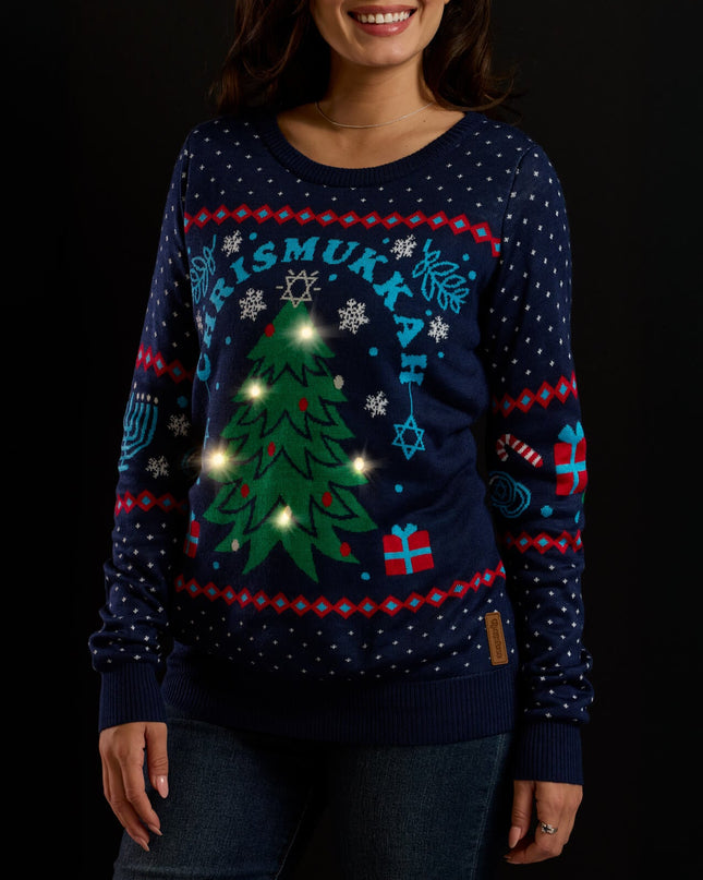 Women's Chrismukkah Light Up Sweater