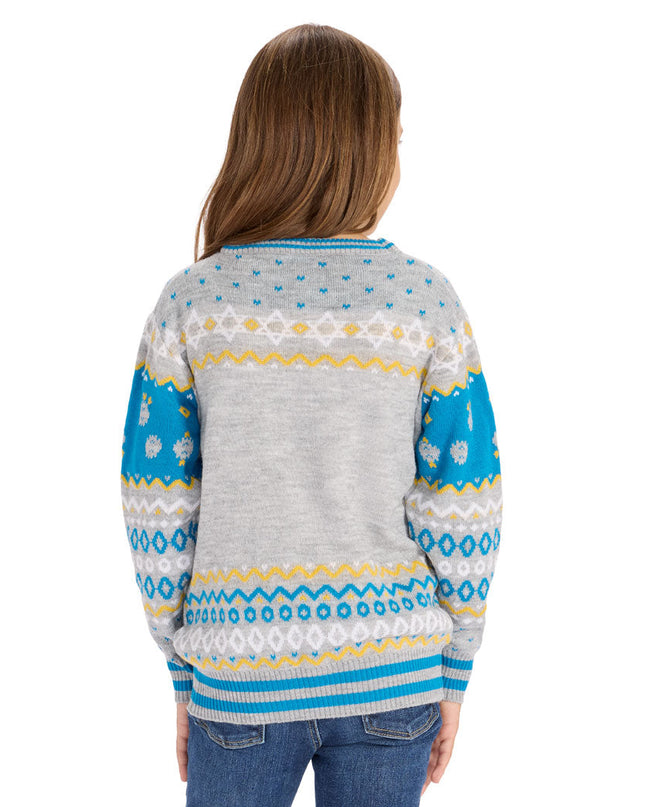 Girl's Reversible Sequin Hanukkah Sweater