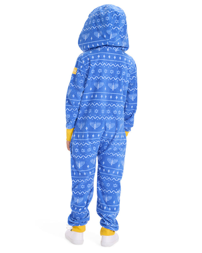Boy's Blue Hanukkah Jumpsuit