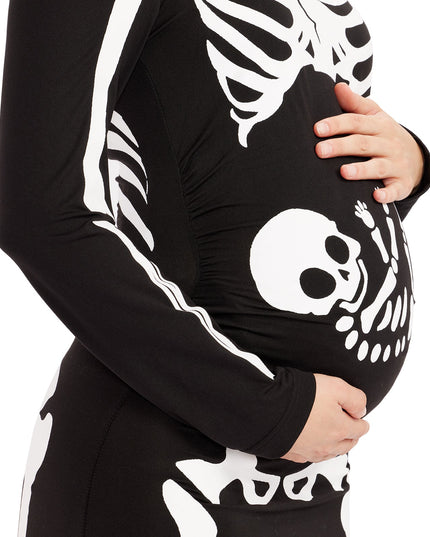 Pregnant Skeleton Maternity Costume Dress