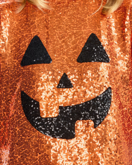 Sequined Pumpkin Costume Dress