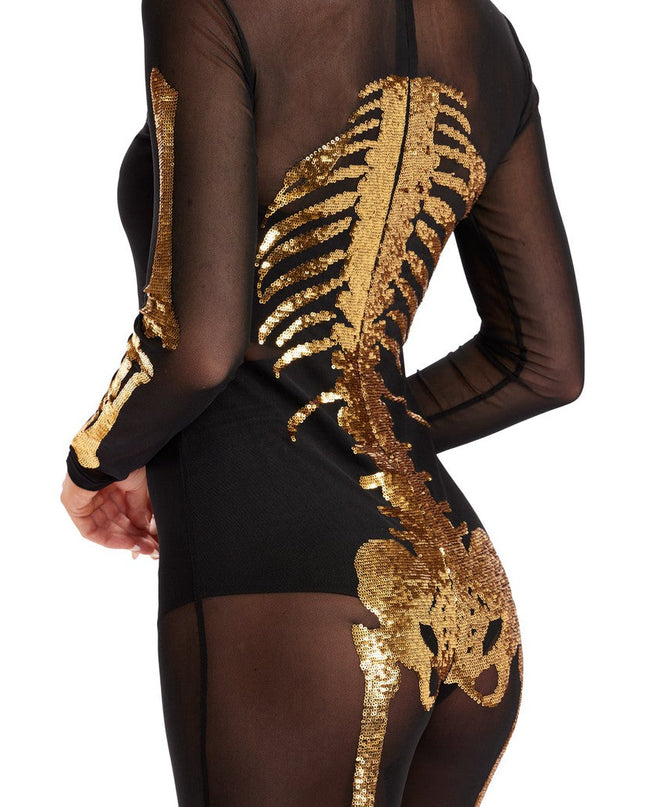 Gold Skeleton Mesh Costume