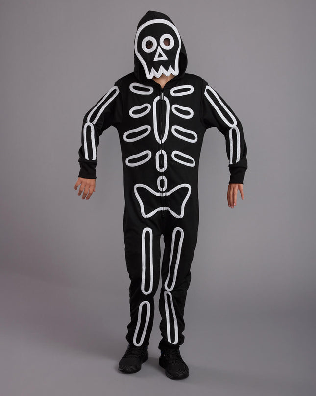 Girl's Neon LED Light Up Skeleton Costume