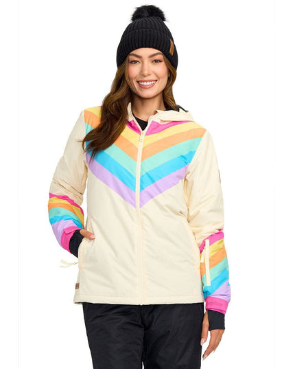 Women's Retro Rainbow Winter Jacket