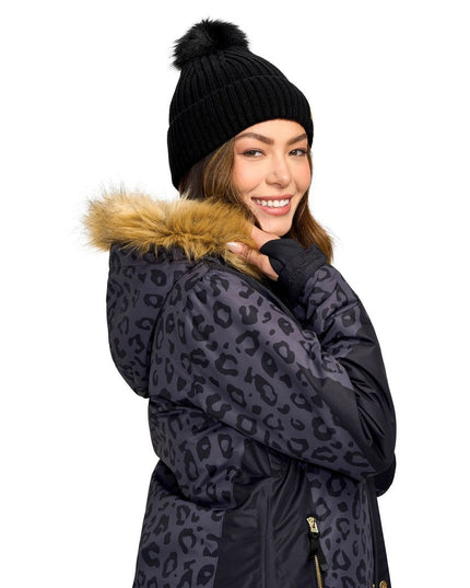 Women's Midnight Leopard Winter Jacket