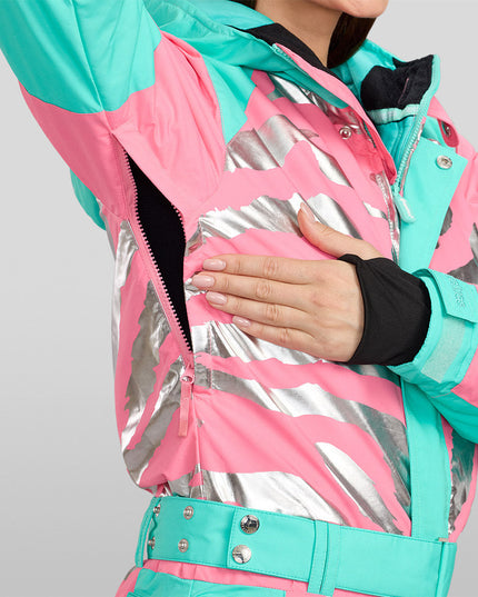 Women's Electric Zebra Ski Suit