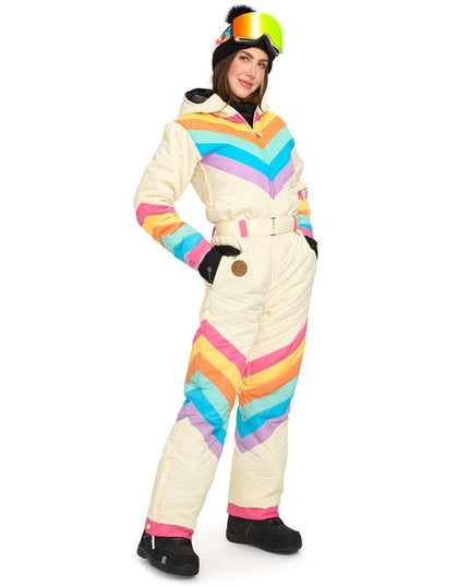 Women's Retro Rainbow Snow Suit