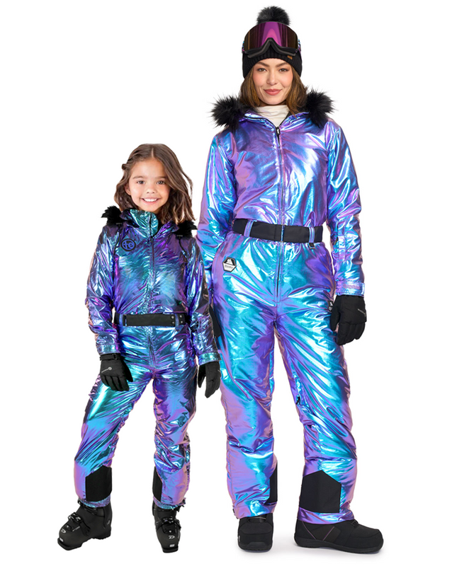 Matching Iridescent Iris Family Snow Suits