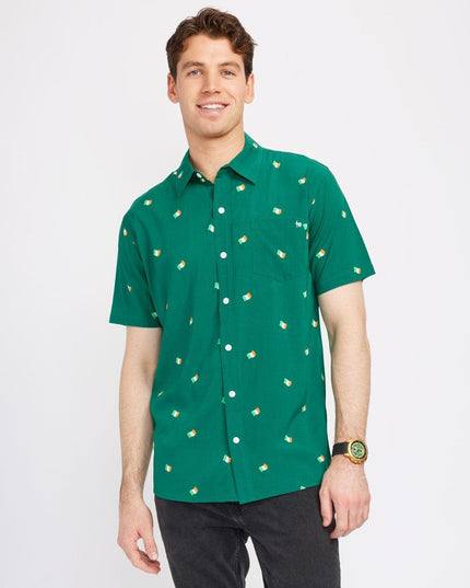 Men's Irish Flag All Over Button Down Shirt