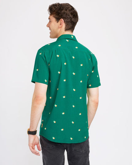 Men's Irish Flag All Over Button Down Shirt