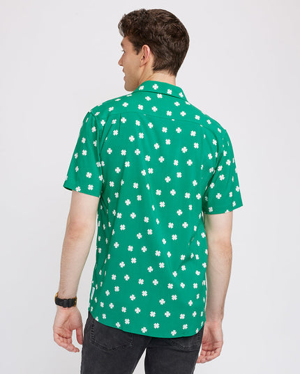 Men's Green Crushin' Clovers Button Down Shirt