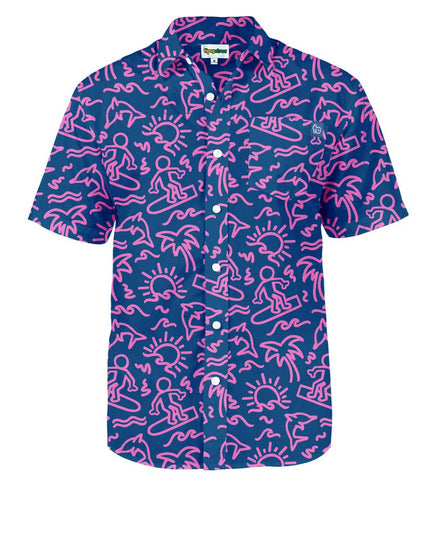 Men's Sketchy Surfer Hawaiian Shirt