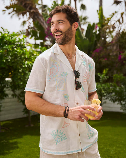Men's Tequilin' Time Linen Cabana Shirt