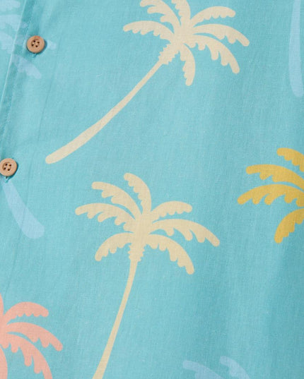 Men's Counting Palms Linen Cabana Shirt