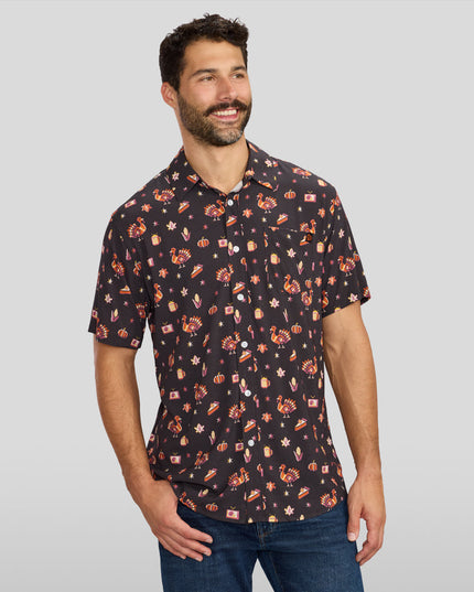 Men's 8-Bit Turkey Button Down Shirt