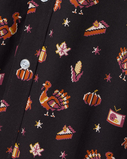 Men's 8-Bit Turkey Button Down Shirt