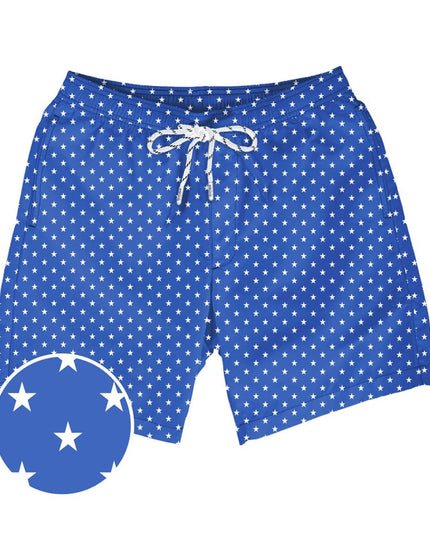 Star Spangled Stretch Swim Trunks - 7.5" Inseam
