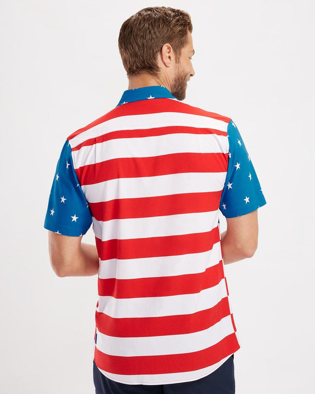 Men's American Flag Button Down Shirt