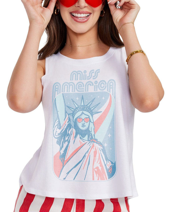 Women's Miss America Cropped Tank Top
