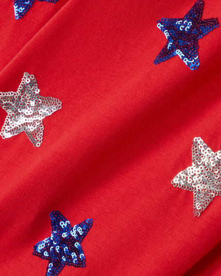 Women's Stars Of Summer Sequin Cropped Tank Top