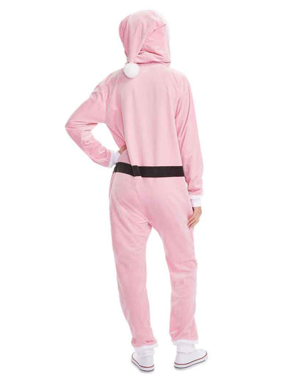 Women's Pink Santa Jumpsuit