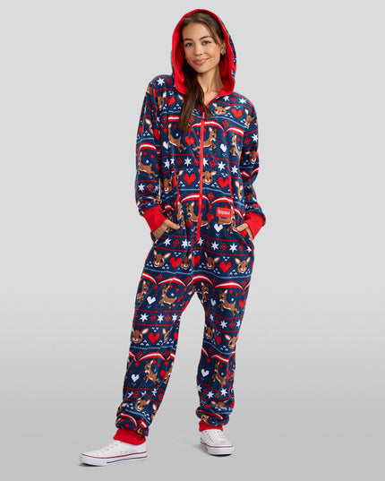 Women's Soaring Rudolph Christmas Jumpsuit