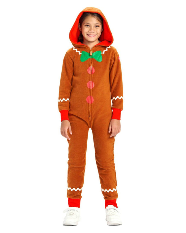 Girl's Gingerbread Jumpsuit