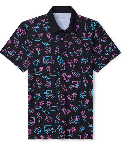 Men's Glowing Game Golf Polo