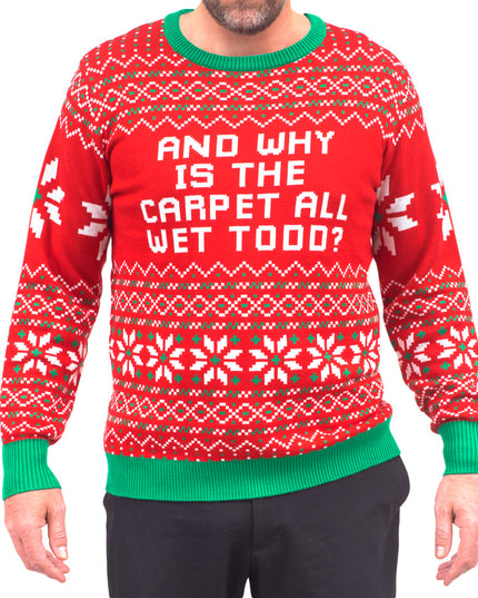 Todd et Margo Tapis Pull de Noël moche tricoté mouillé