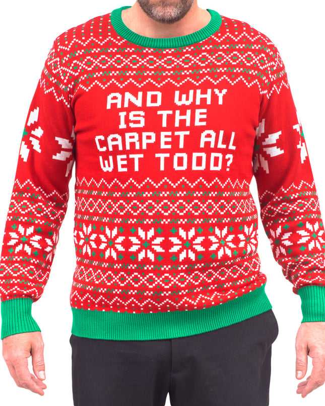 Todd et Margo Tapis Pull de Noël moche tricoté mouillé