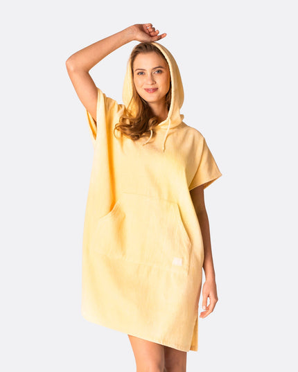 Poncho serviette abricot orange