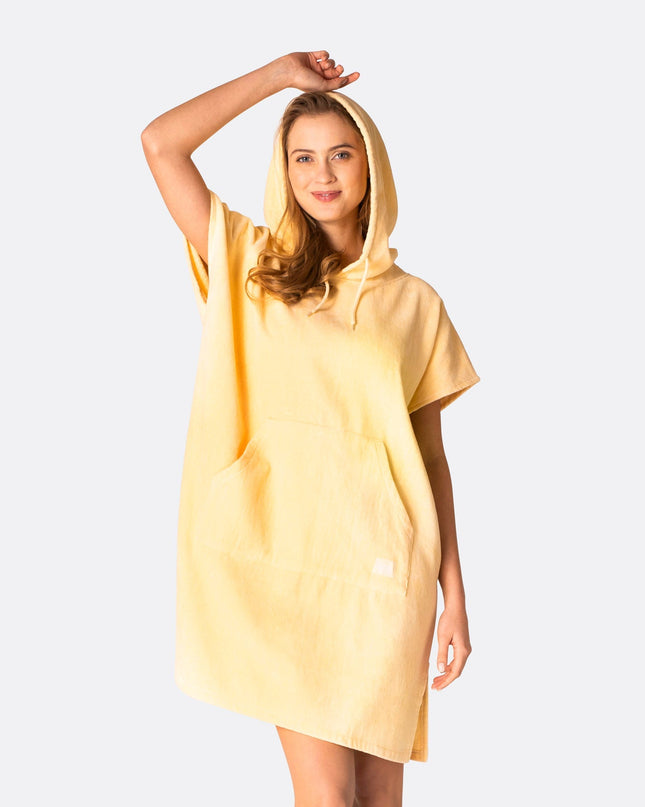 Poncho serviette abricot orange