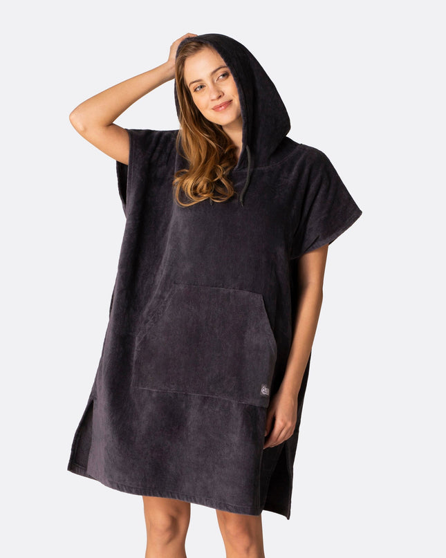 Poncho en serviette gris anthracite