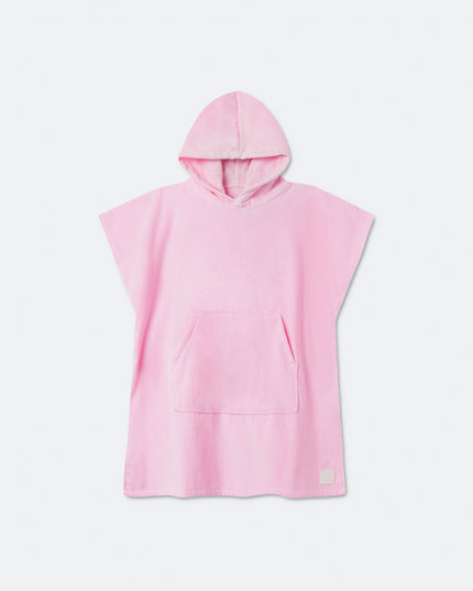 Poncho serviette rose bonbon pour enfants