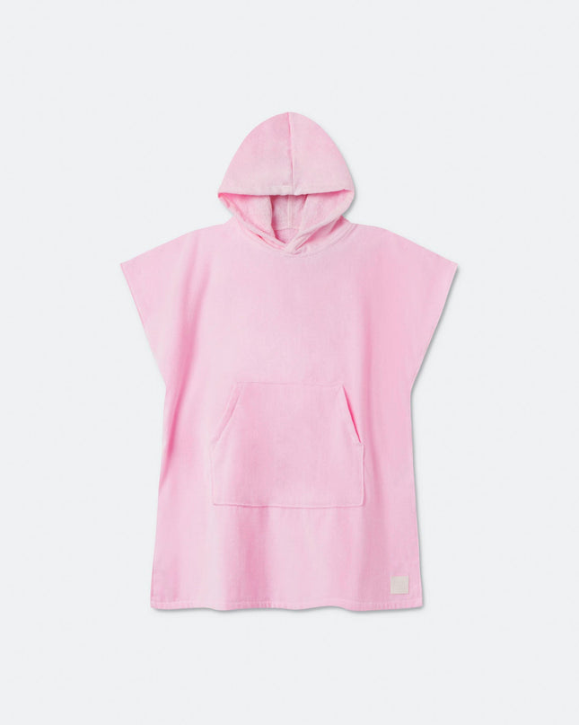 Poncho serviette rose bonbon pour enfants