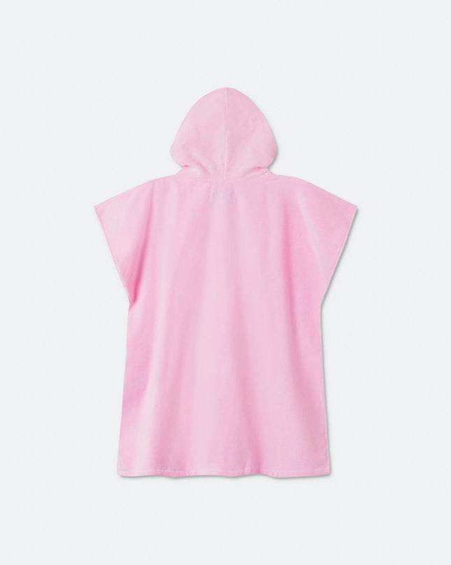Poncho serviette rose bonbon pour enfants