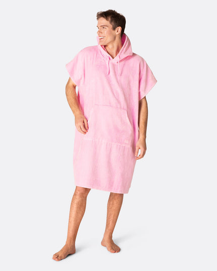 Poncho serviette rose bonbon