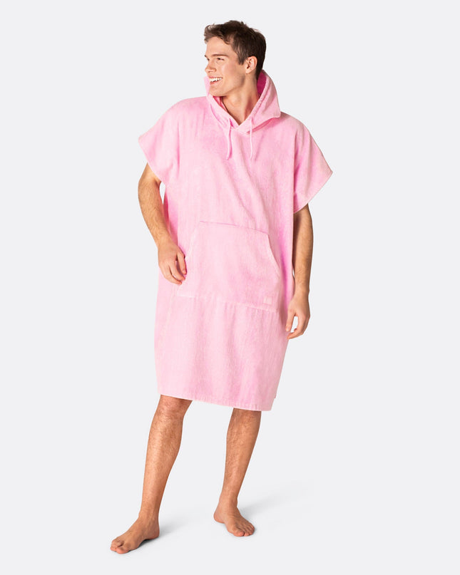 Poncho serviette rose bonbon