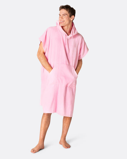 Poncho serviette rose bonbon