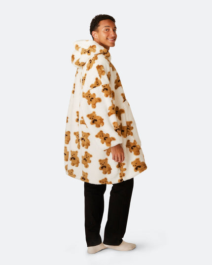 Sweat à capuche Teddy Lights HappyHoodie pour adultes - Vêtements d'intérieur confortables