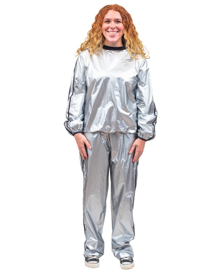 Ensemble haut et pantalon de sport argenté brillant Todd &amp; Margo