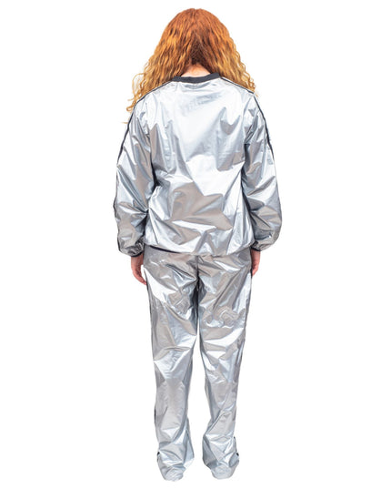 Ensemble haut et pantalon de sport argenté brillant Todd &amp; Margo