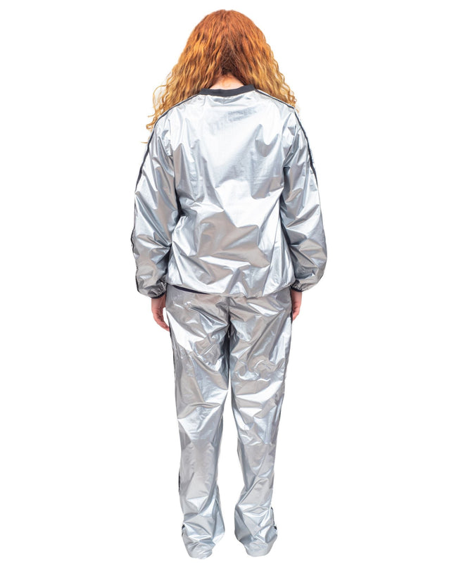 Ensemble haut et pantalon de sport argenté brillant Todd &amp; Margo