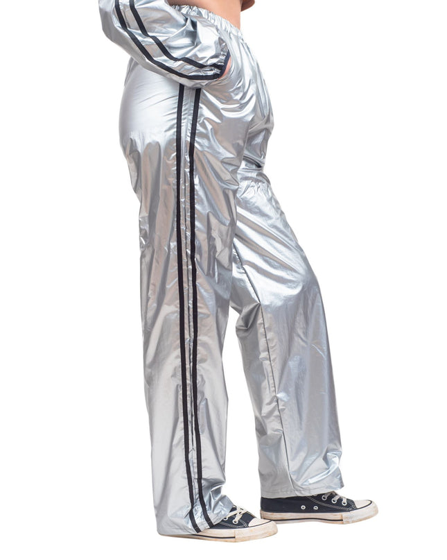 Ensemble haut et pantalon de sport argenté brillant Todd &amp; Margo