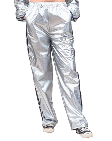 Ensemble haut et pantalon de sport argenté brillant Todd &amp; Margo