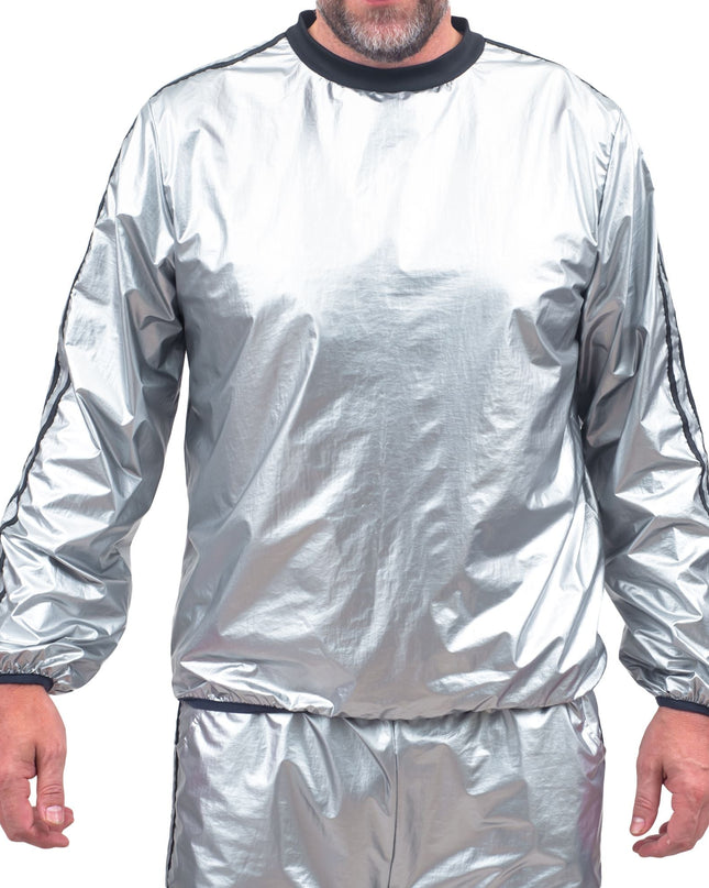 Ensemble haut et pantalon de sport argenté brillant Todd &amp; Margo