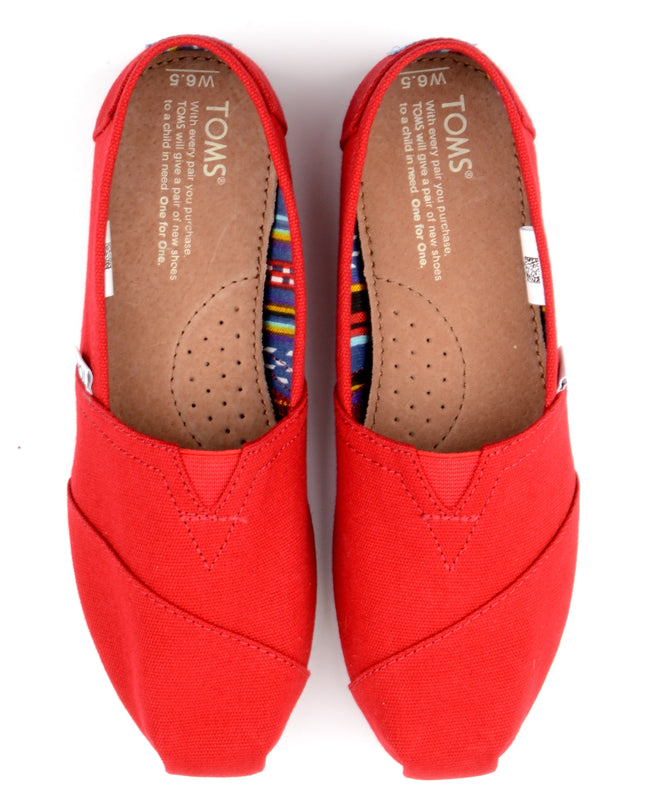 Pantoufles rouges TOMS Classic -