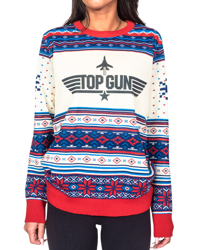 Pull de Noël moche Top Gun